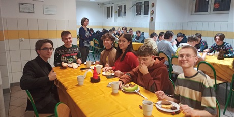Świąteczna kolacja w budynku przy ul. Piramowicza 